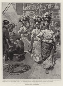 De heropleving van de handel met Jamaica, het verschepen van bananen door William T. Maud